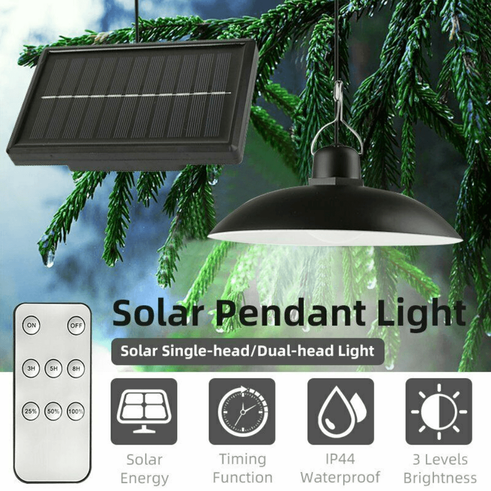 Solar LED Hanging Pendant Light - DMC Wholesale