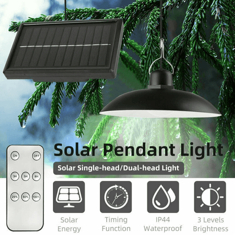 Solar LED Hanging Pendant Light - Alt View