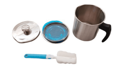 Oil Keeper Can with Fine Mesh Strainer (1.4L) - DMC Wholesale