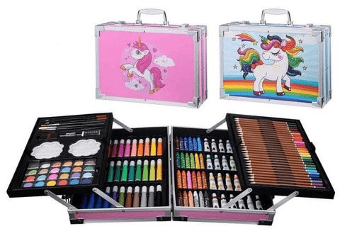 Unicorn Art Set With Aluminum Casing (145pc) - Alt View