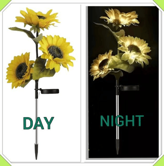 Solar LED Waterproof Sunflower Garden Light (2pcs) - DMC Wholesale