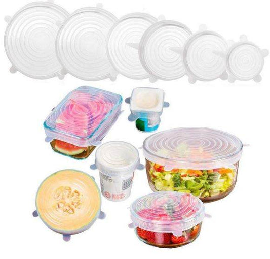 Reusable Stretch Silicone Lids (6 pcs) - DMC Wholesale