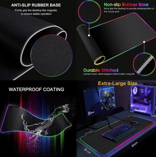 RGB Soft Light Gaming Mouse Pad (800mm x 300mm) - DMC Wholesale