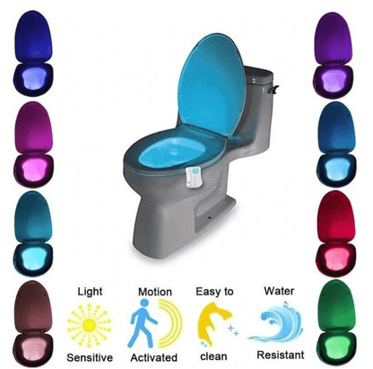 Multicoloured Motion Censored Toilet Light (8 Colour) - DMC Wholesale