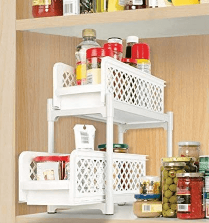 Sliding Basket Drawers (2 Tier) - DMC Wholesale
