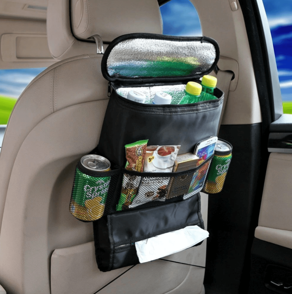 Car Back Seat Organizer with Cooler Bag - DMC Wholesale
