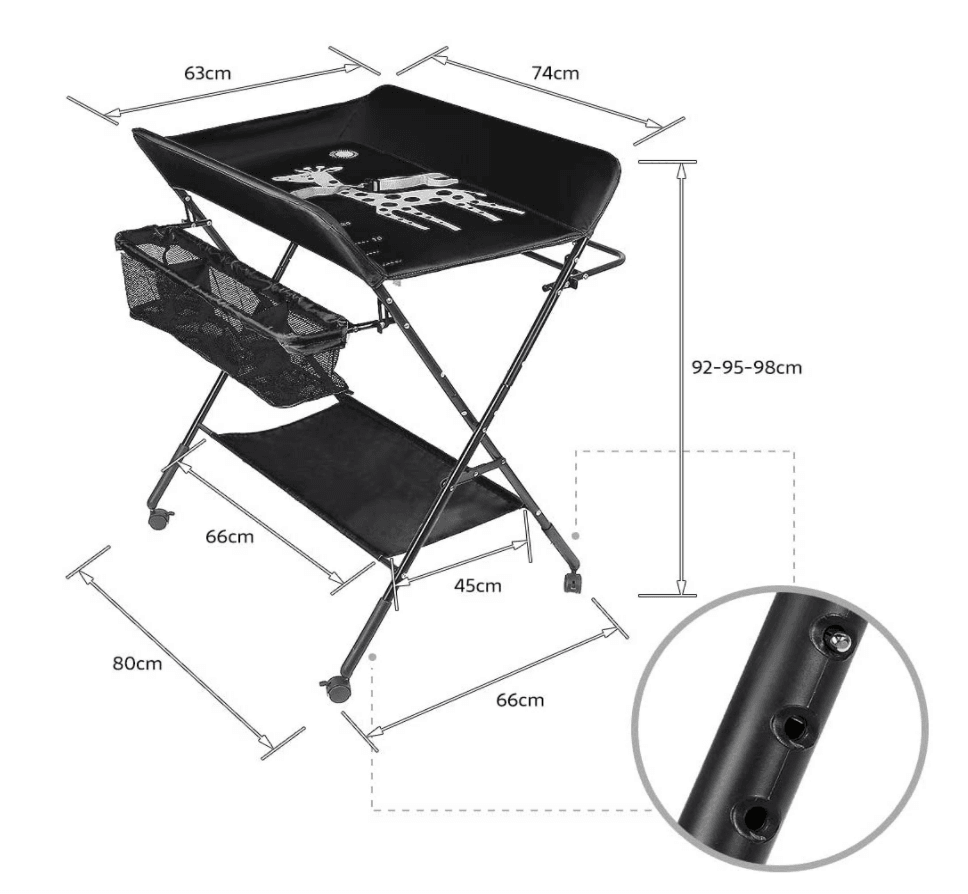 Baby Foldable Changing Table - DMC Wholesale
