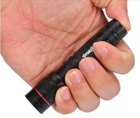 Outdoor LED Portable Rechargeable Aluminium Flashlight Gem Torch - Alt View