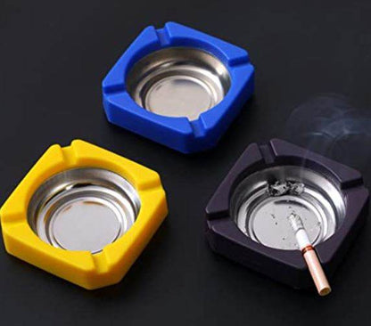Stainless Steel Creative Square Ashtrays (2 pcs) - DMC Wholesale