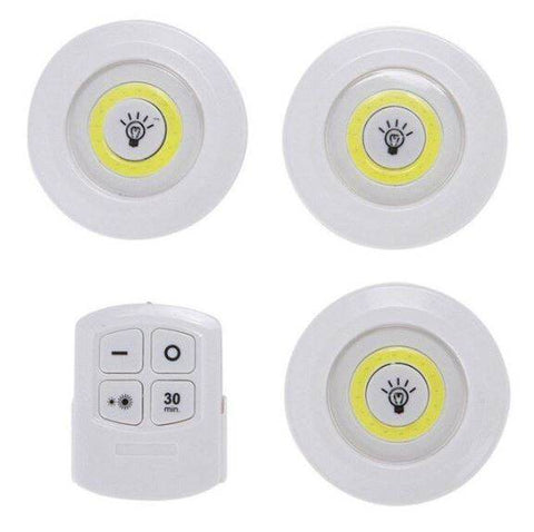 LED Light With Remote Control (3 pcs) - Alt View
