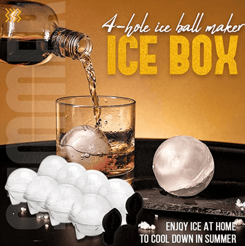 DIY 4 Holes Round Ice Ball Tray - Alt View