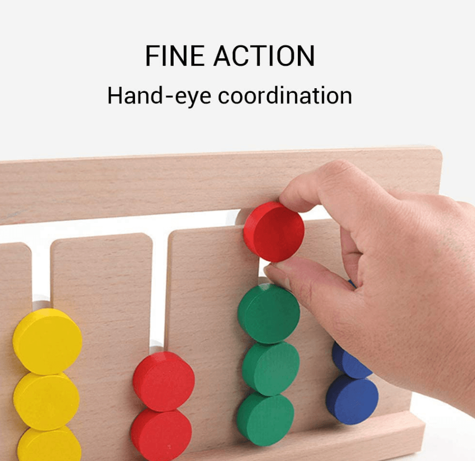 Wooden Four-Colour Matching Board Game - DMC Wholesale