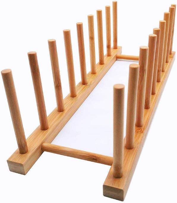 Wooden Plate Rack (8 Slots) - DMC Wholesale