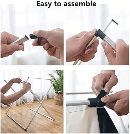 Foldable Sorting Laundry Basket (2 Compartment) - DMC Wholesale