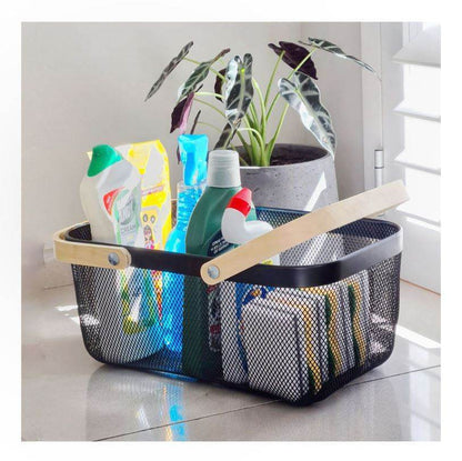 Steel Wire Basket With Handle (Large) - DMC Wholesale