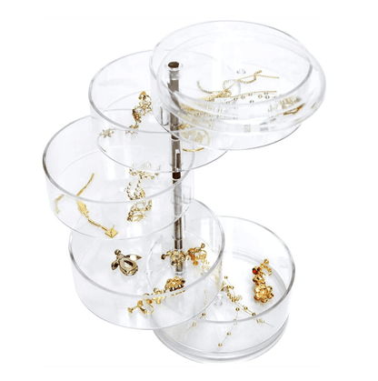 Rotating Acrylic Jewellery Storage Box (5 Tier) - DMC Wholesale
