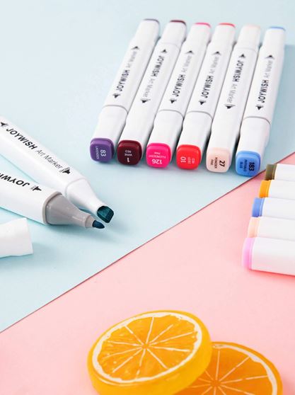 Coloured Dual Marker And Highlighter Pen Set (80cs)