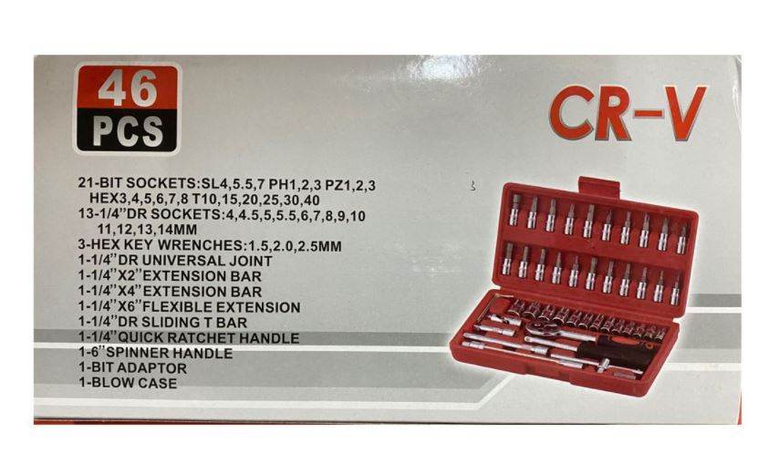 Tools Socket Wrench Set (46 pcs) - DMC Wholesale