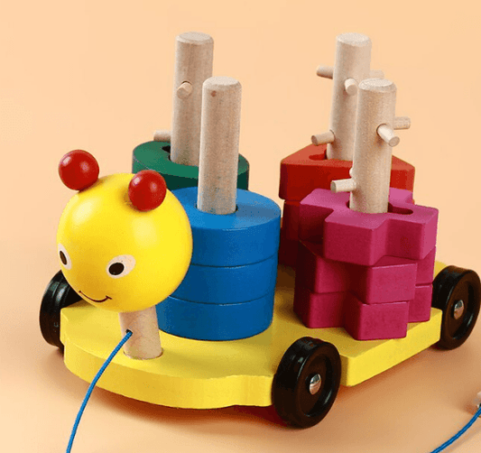 Wooden Caterpillar Toy with Columns - DMC Wholesale