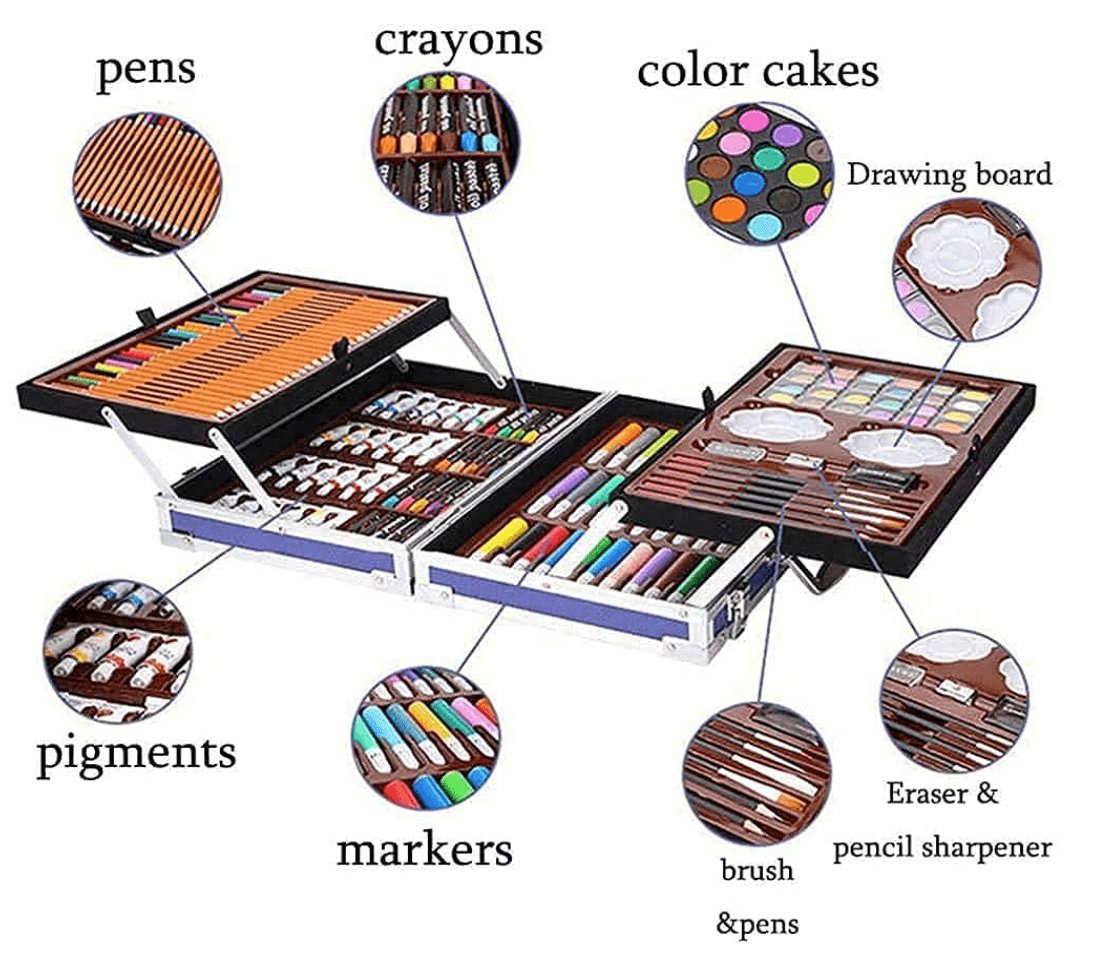 Unicorn Art Set With Aluminum Casing (145pc) - DMC Wholesale