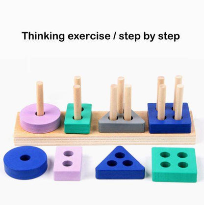 Super Tiny Wooden Sorting And Stacking Toy - DMC Wholesale