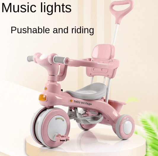 Tricycle Stroller With Lights And Music For Children - DMC Wholesale