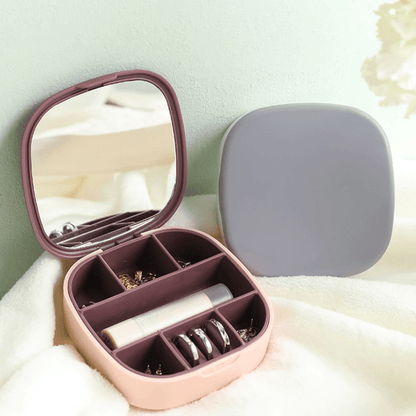 Jewellery Storage Box With Mirror (Each) - DMC Wholesale
