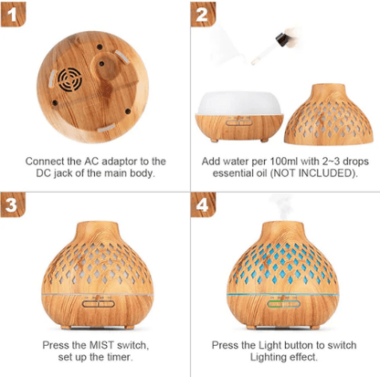 LED Aroma Diffuser With Colourful Lights - DMC Wholesale