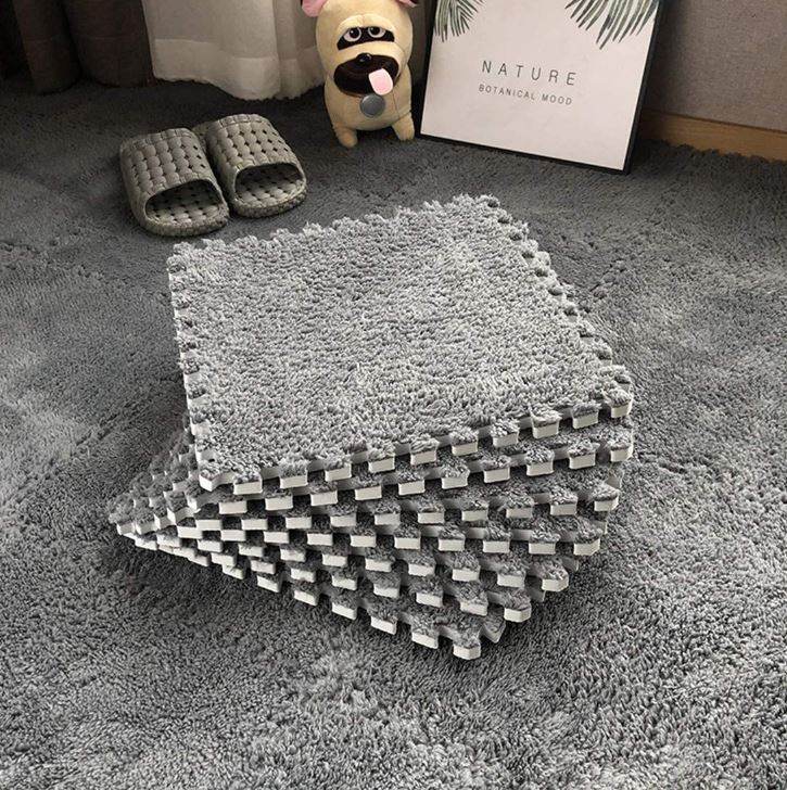 Fluffy Interlocking Carpet (9 pcs) - DMC Wholesale