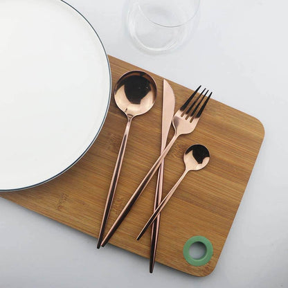 Polished Cutlery Set (24 pcs)(Rose Gold) - DMC Wholesale