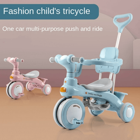 Tricycle Stroller With Lights And Music For Children - Alt View
