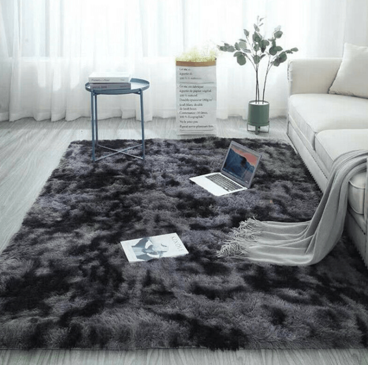 Fluffy Shaggy Runner (Dark Grey) - DMC Wholesale