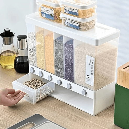 6in1 Wall Mounted Dry Food And Cereal Dispenser - DMC Wholesale