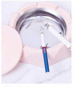 Stainless Steel Hexagon Ashtray (2pcs) - Alt View