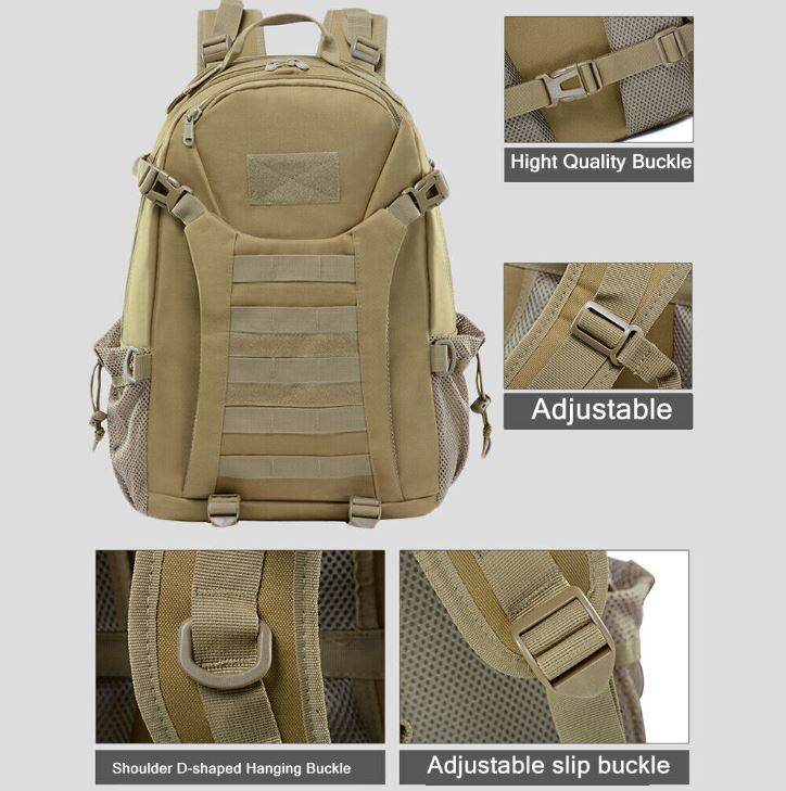 Tactical Military Backpack (Khaki) - DMC Wholesale