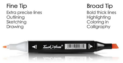 Coloured Dual Marker And Highlighter Pen Set (48 pcs)