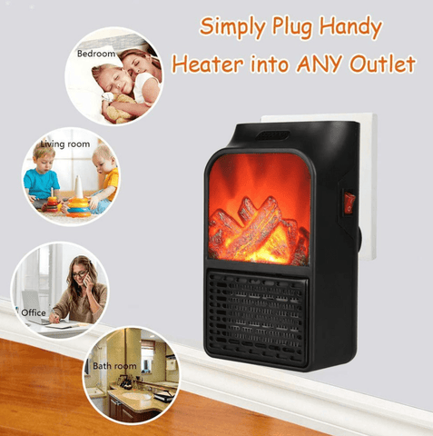 Portable Electric Flame Heater (1000W) - Alt View