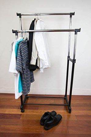 Double Hanging Garment Rack - DMC Wholesale