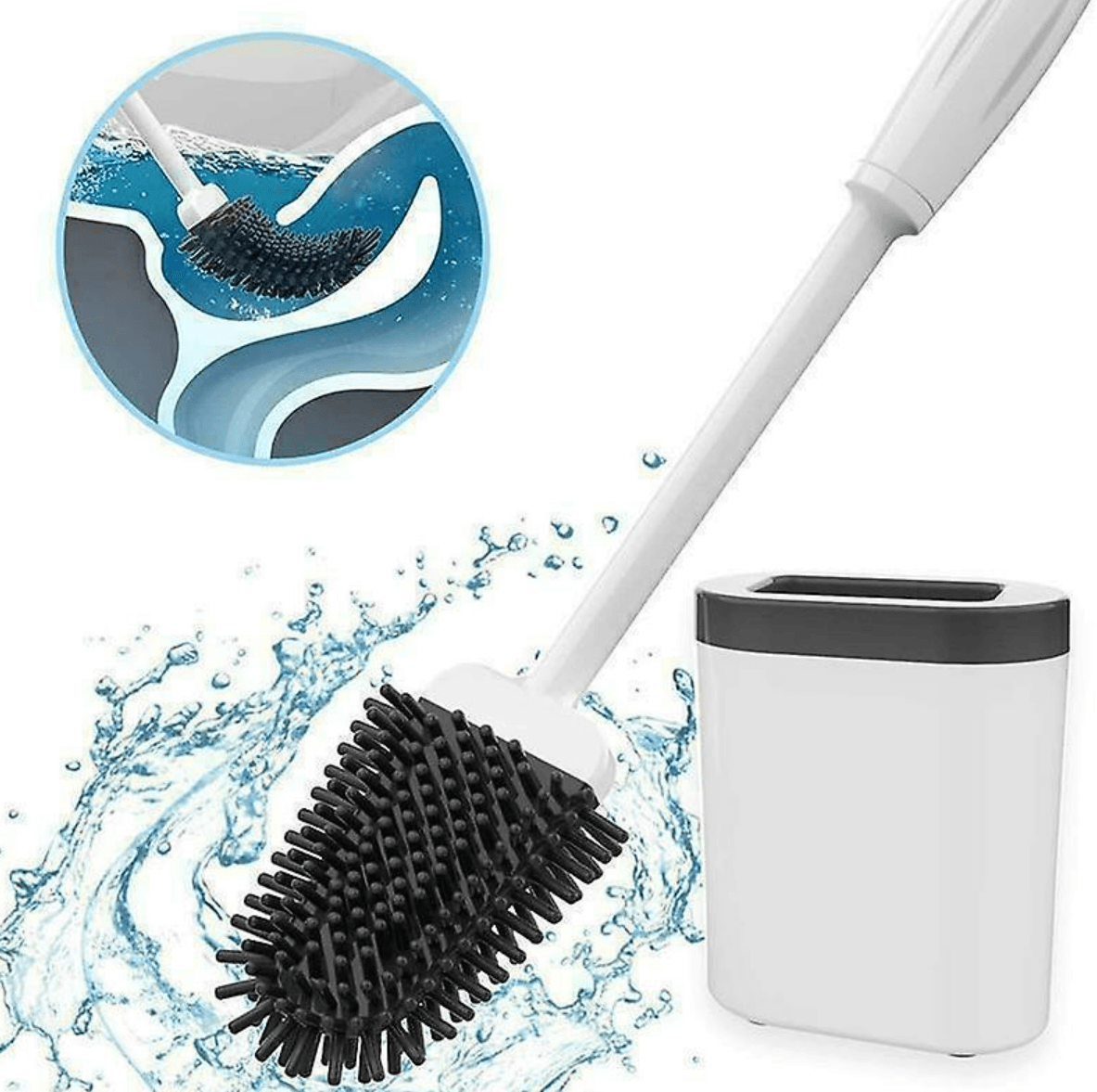 Silicone Flex Toilet Brush With Holder - DMC Wholesale