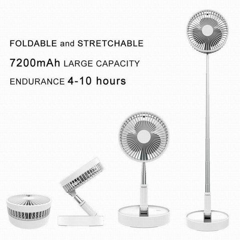 Telescopic Folding USB Charging Fan - Alt View