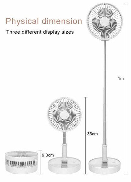 Telescopic Folding USB Charging Fan - DMC Wholesale