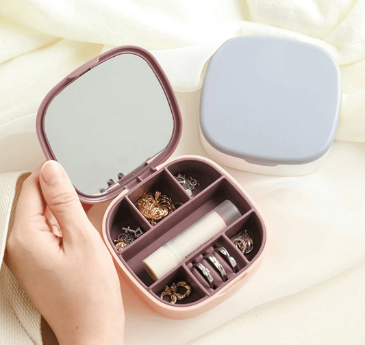 Jewellery Storage Box With Mirror (Each) - DMC Wholesale