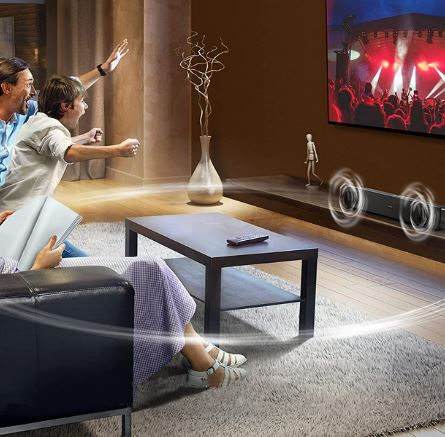 Wireless Sound Bar TV Speaker - Alt View