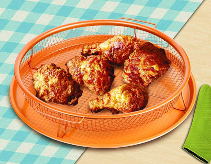 Round Copper Chef Crisper Over Fryer - DMC Wholesale