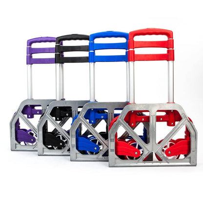 Aluminium Folding Portable Heavy Duty Push Trolley - DMC Wholesale