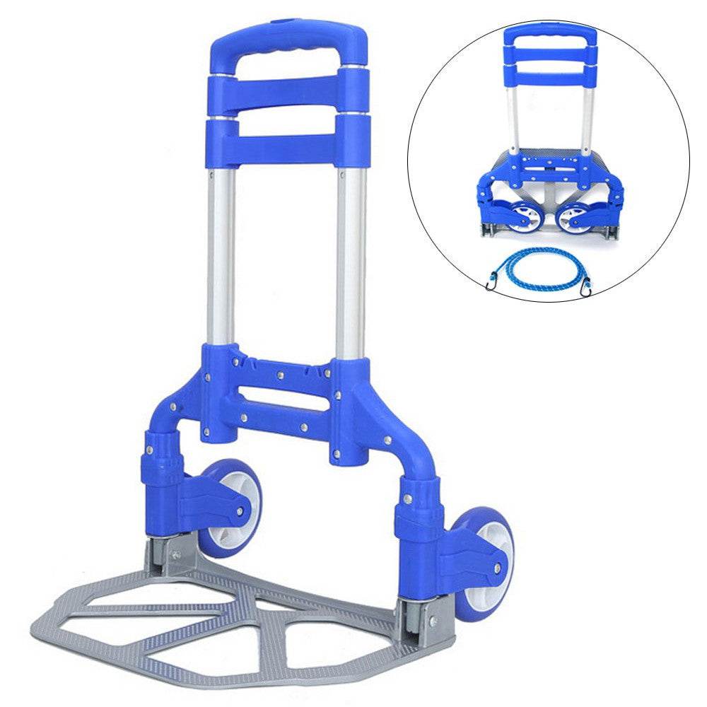 Aluminium Folding Portable Heavy Duty Push Trolley - DMC Wholesale
