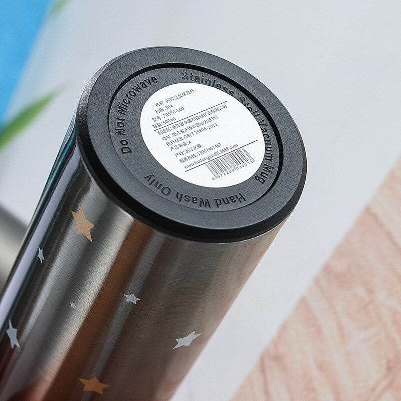 Vacuum Flask With Temperature Display (Stars)(500ml) - DMC Wholesale