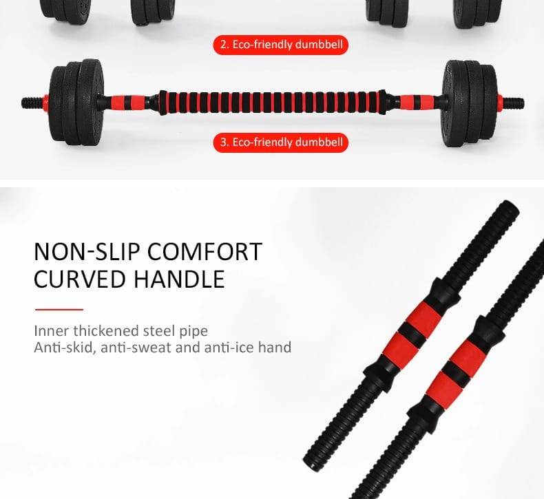 Home Gym Adjustable Dumbbell/Barbell Set (20kg) - DMC Wholesale