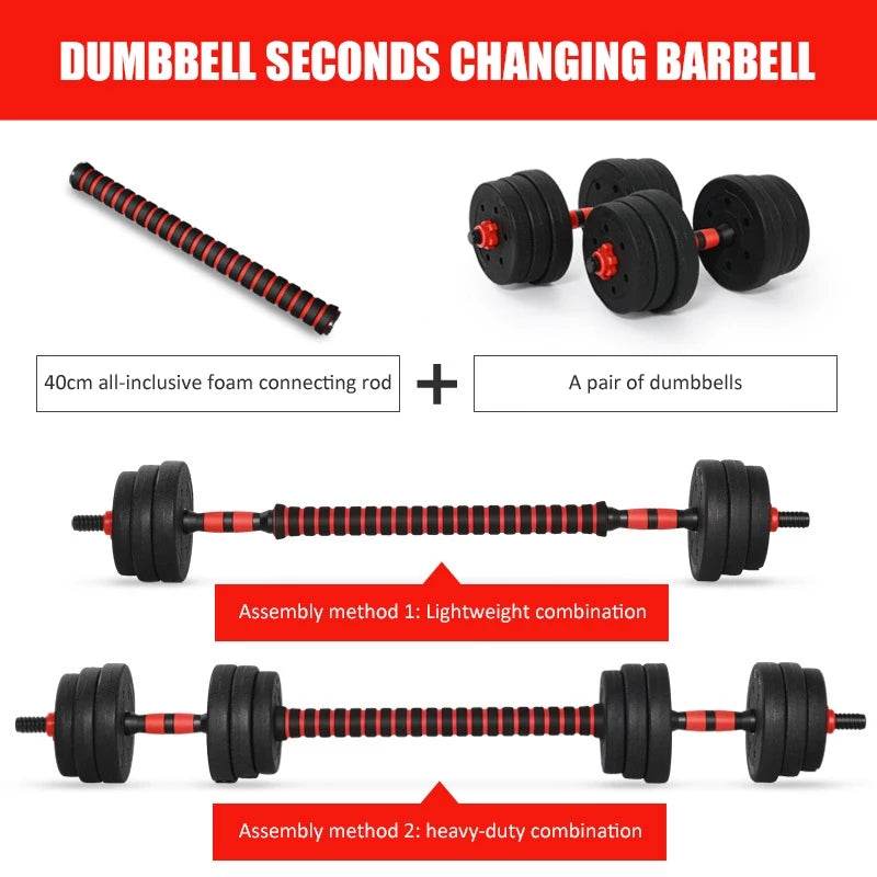 Home Gym Adjustable Dumbbell/Barbell Set (20kg) - DMC Wholesale