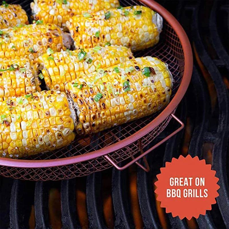 Round Copper Chef Crisper Over Fryer - DMC Wholesale